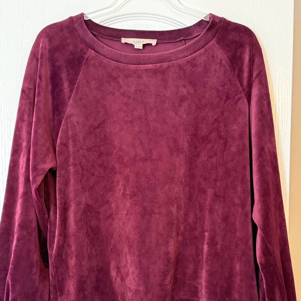 Cozy velour Loft sweater M